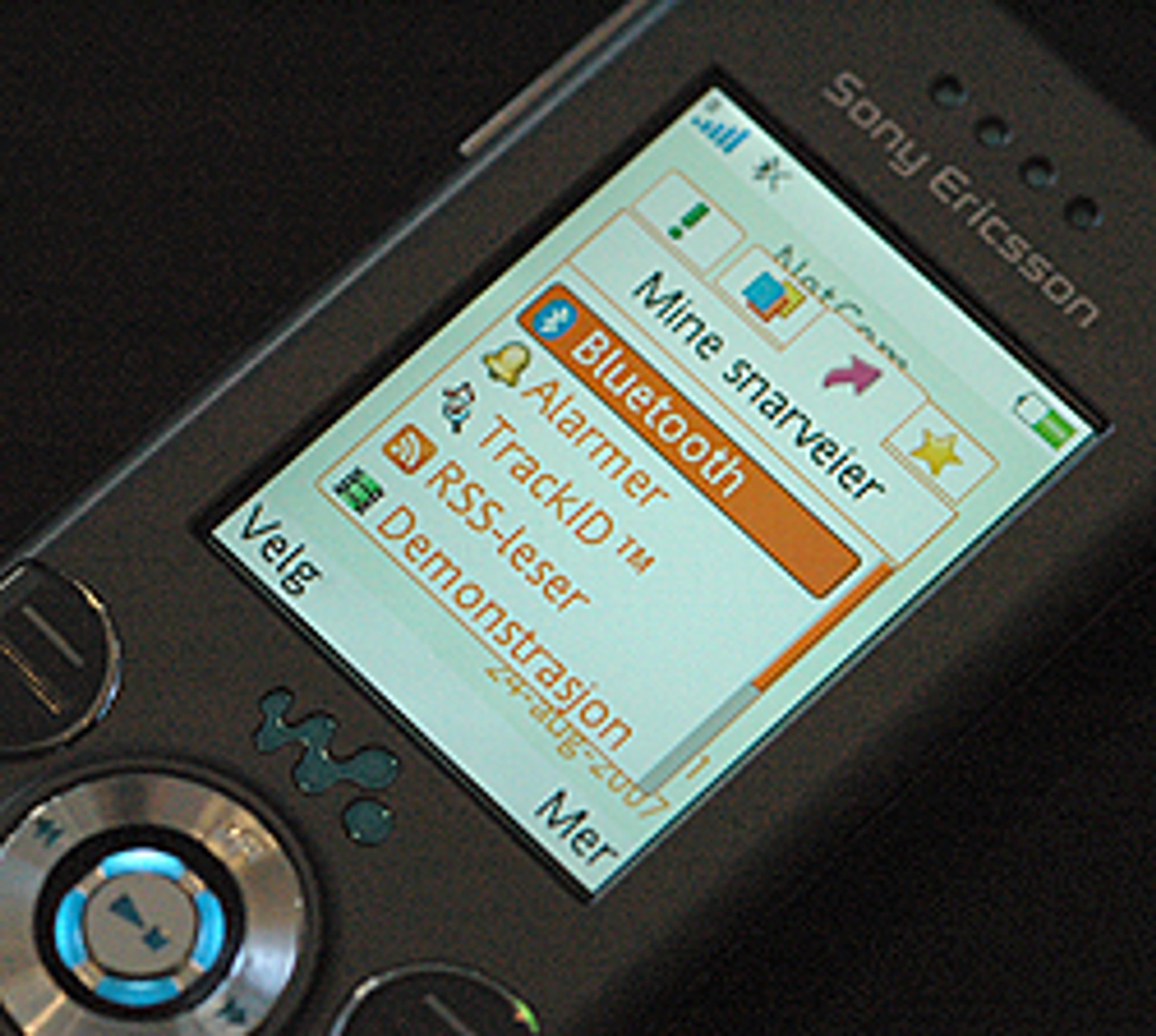 Bluetooth-funksjonen finnes ofte blant telefonens snarveier.
