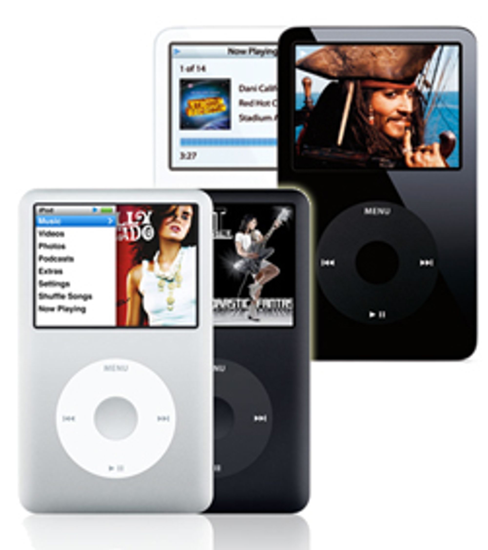 Nye iPod Classic (i forgrunnen) er omtrent like stor som forgjengeren.