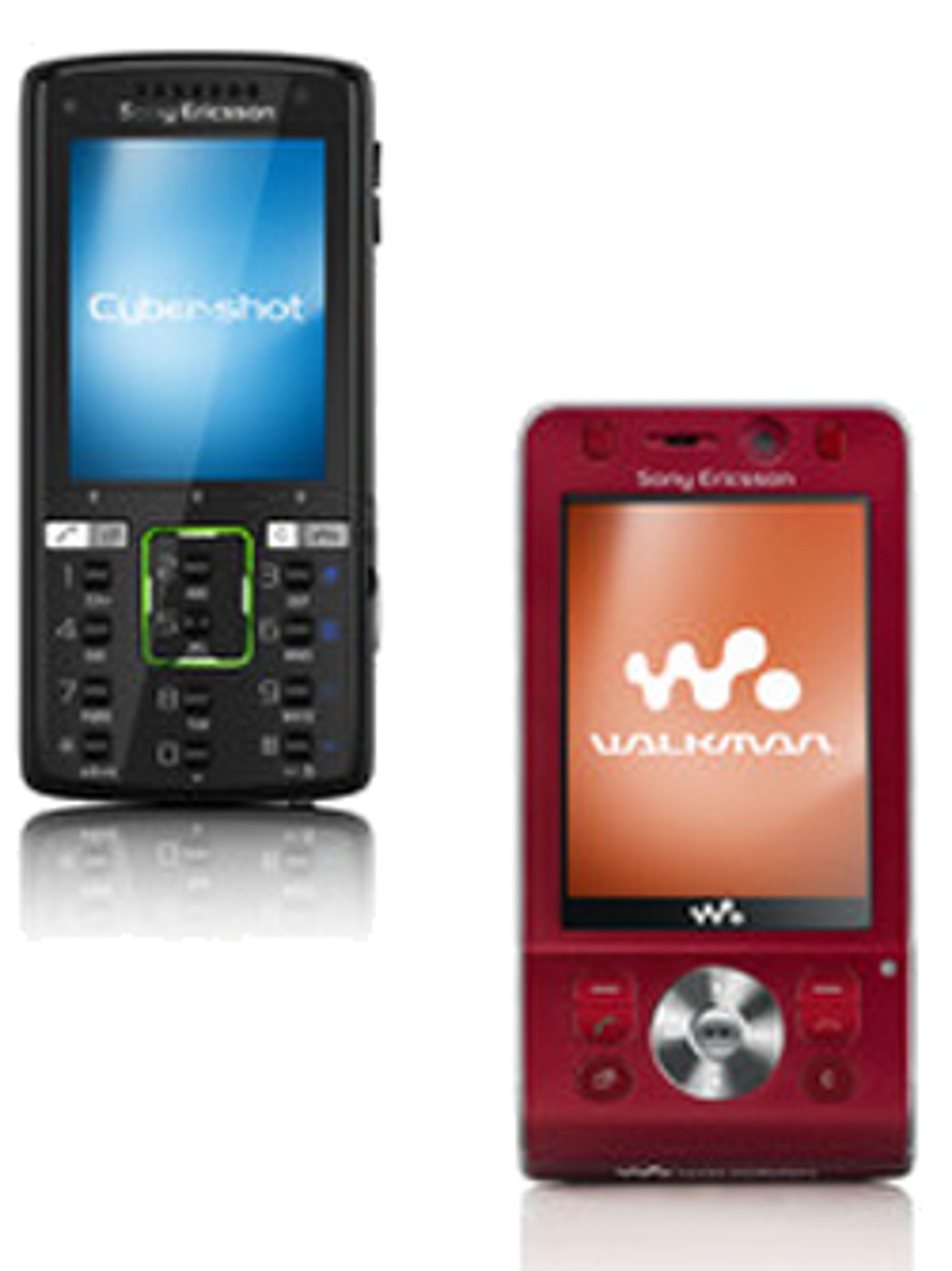 K850i (til venstre) og W910i er to super-3G-mobiler som kommer fra Sony Ericsson denne måneden.
