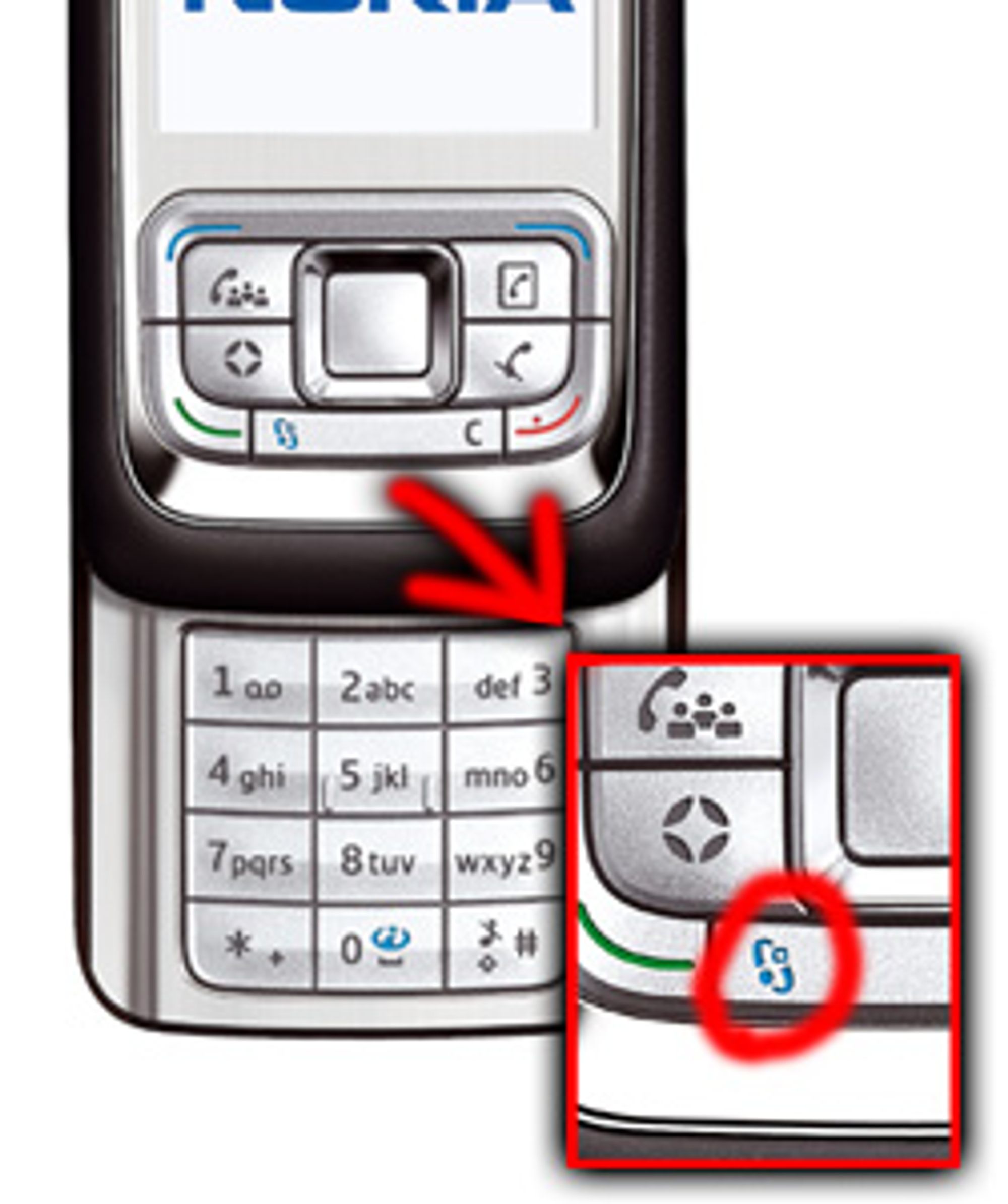 Slik ser menytasten ut på S60-telefoner.