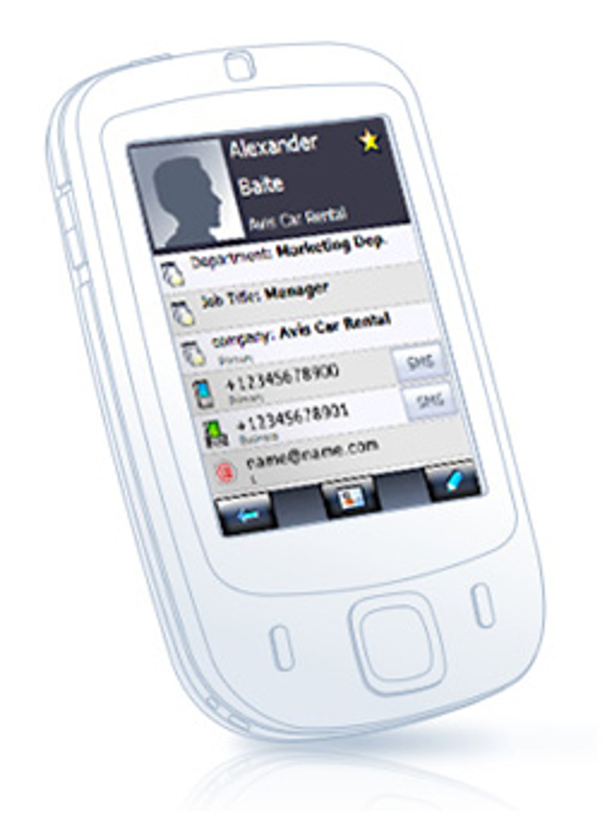 Slik ser FunContact ut. (Illustrasjon: I Love Windows Mobile)