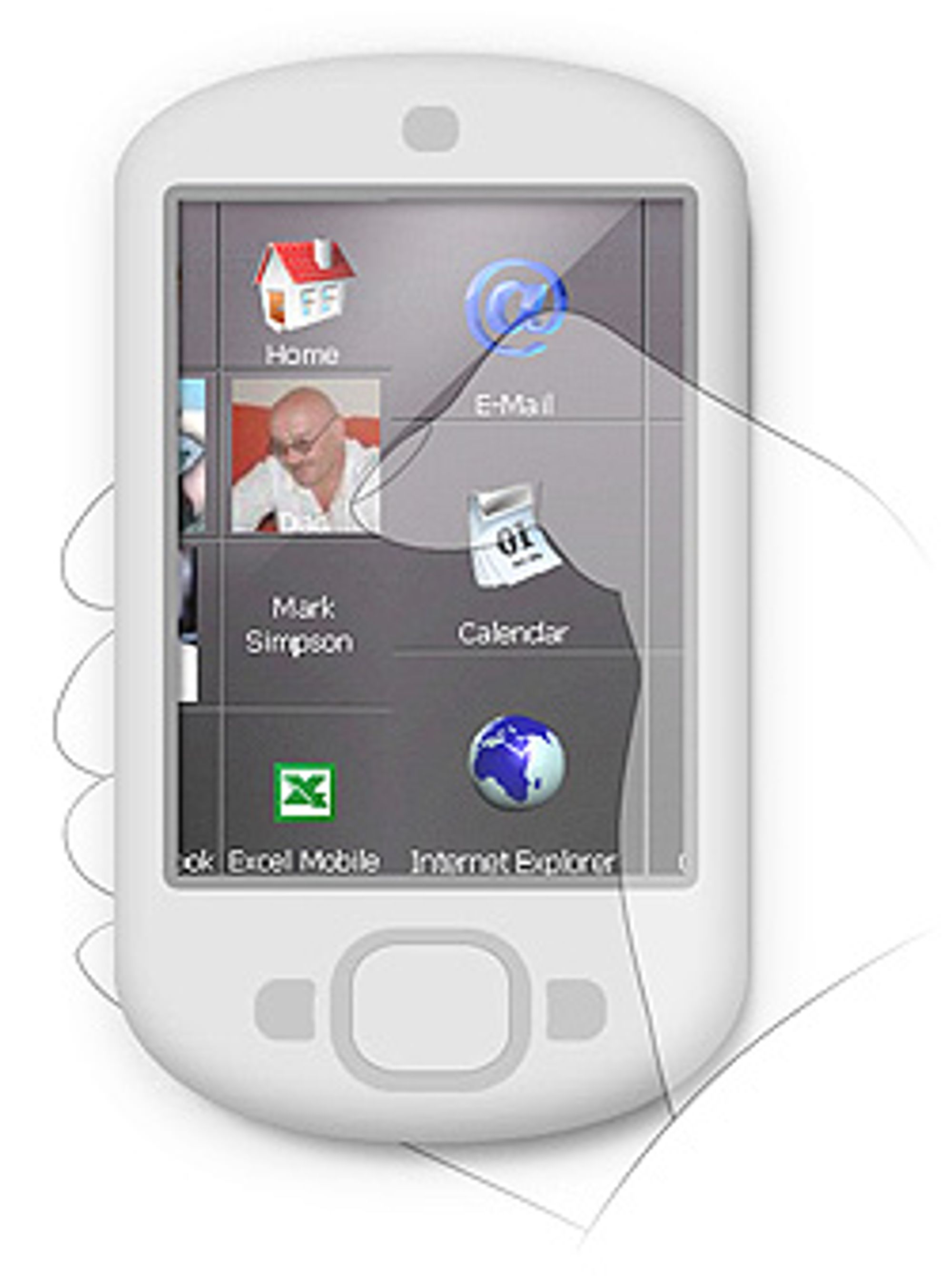 Nesten som Touch Flo. (Illustrasjon: Touch Commander)