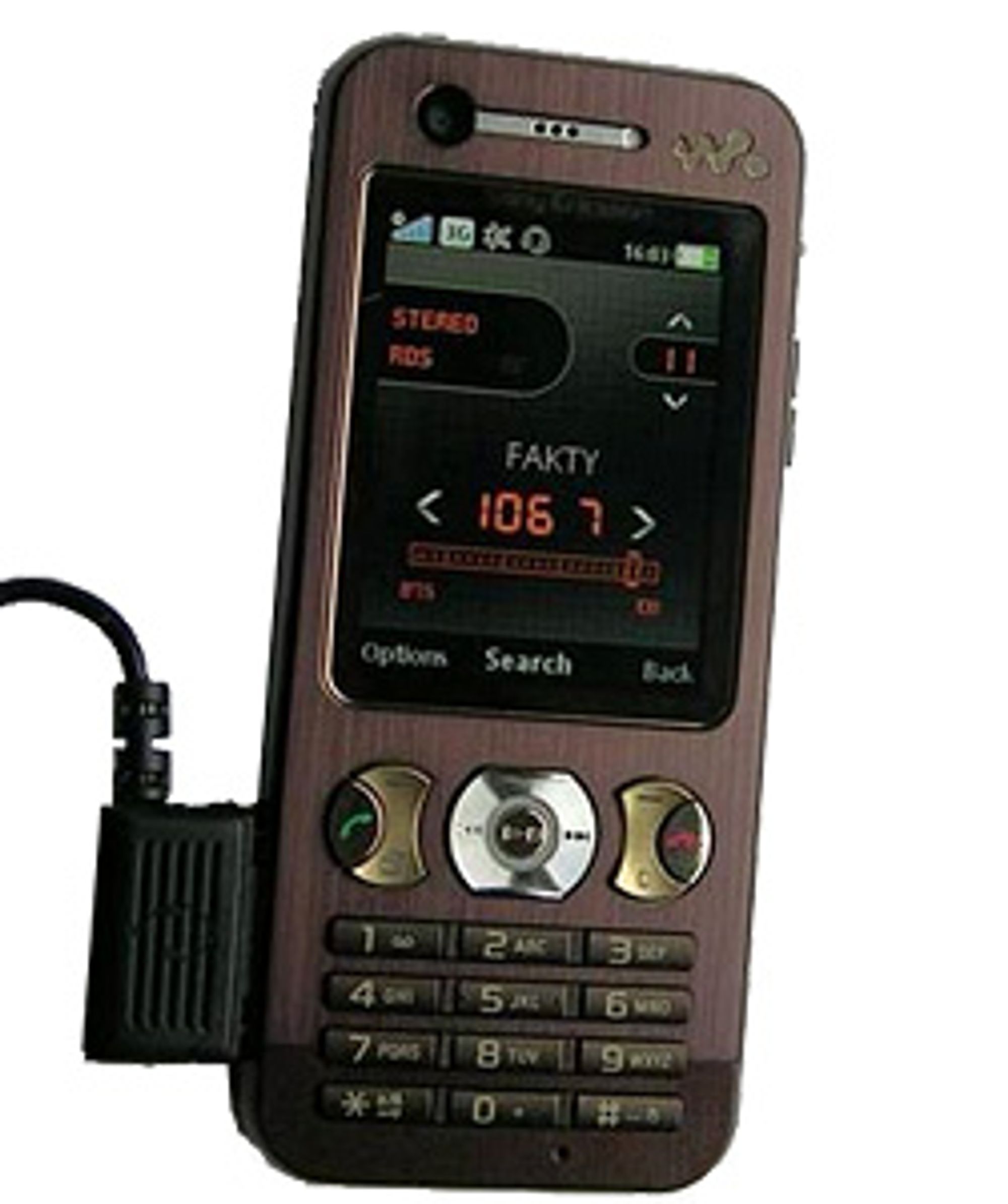 Kameraet på fremsiden viser at W890i er en 3G-mobil.