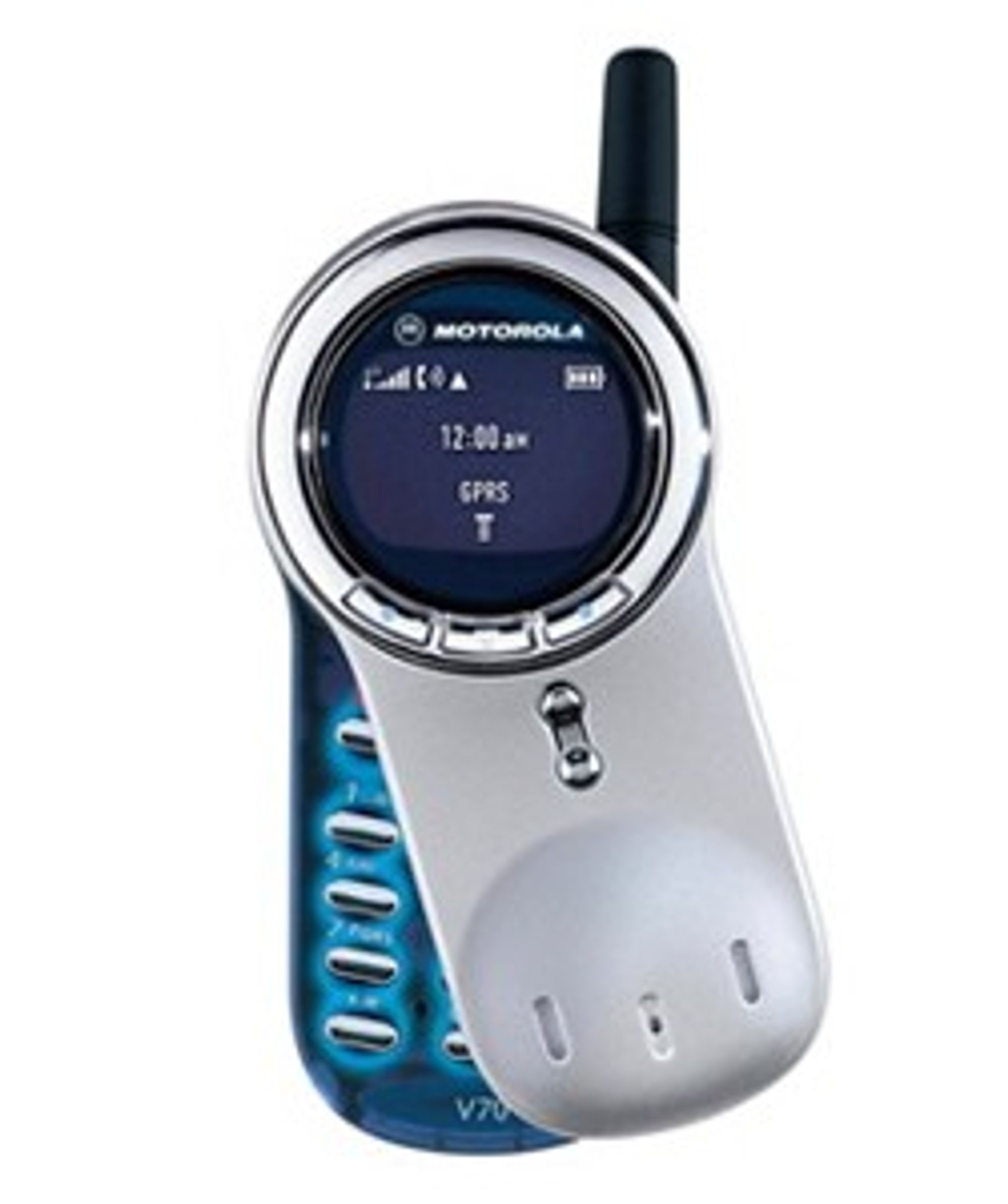 V70 var en knøttliten telefon med en helt unik designløsning. Ikke praktisk, men unik.