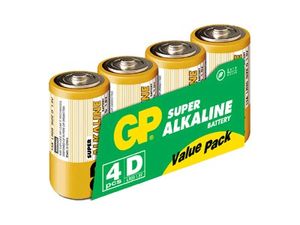 GP 4-Pack 4D Alkaliske Batterier