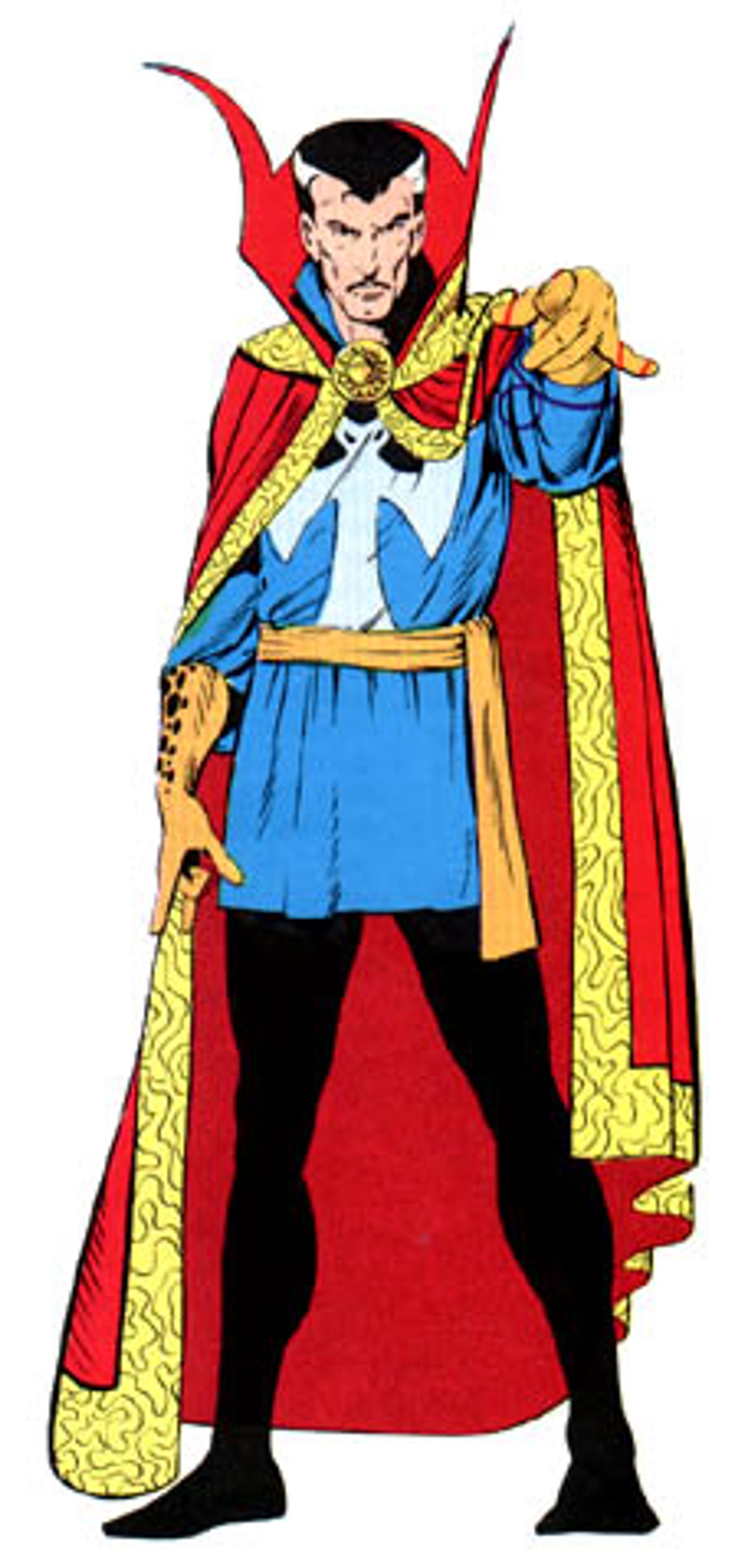 Dr. Strange, i sitt sedvanlige og noe tøysete kostyme.