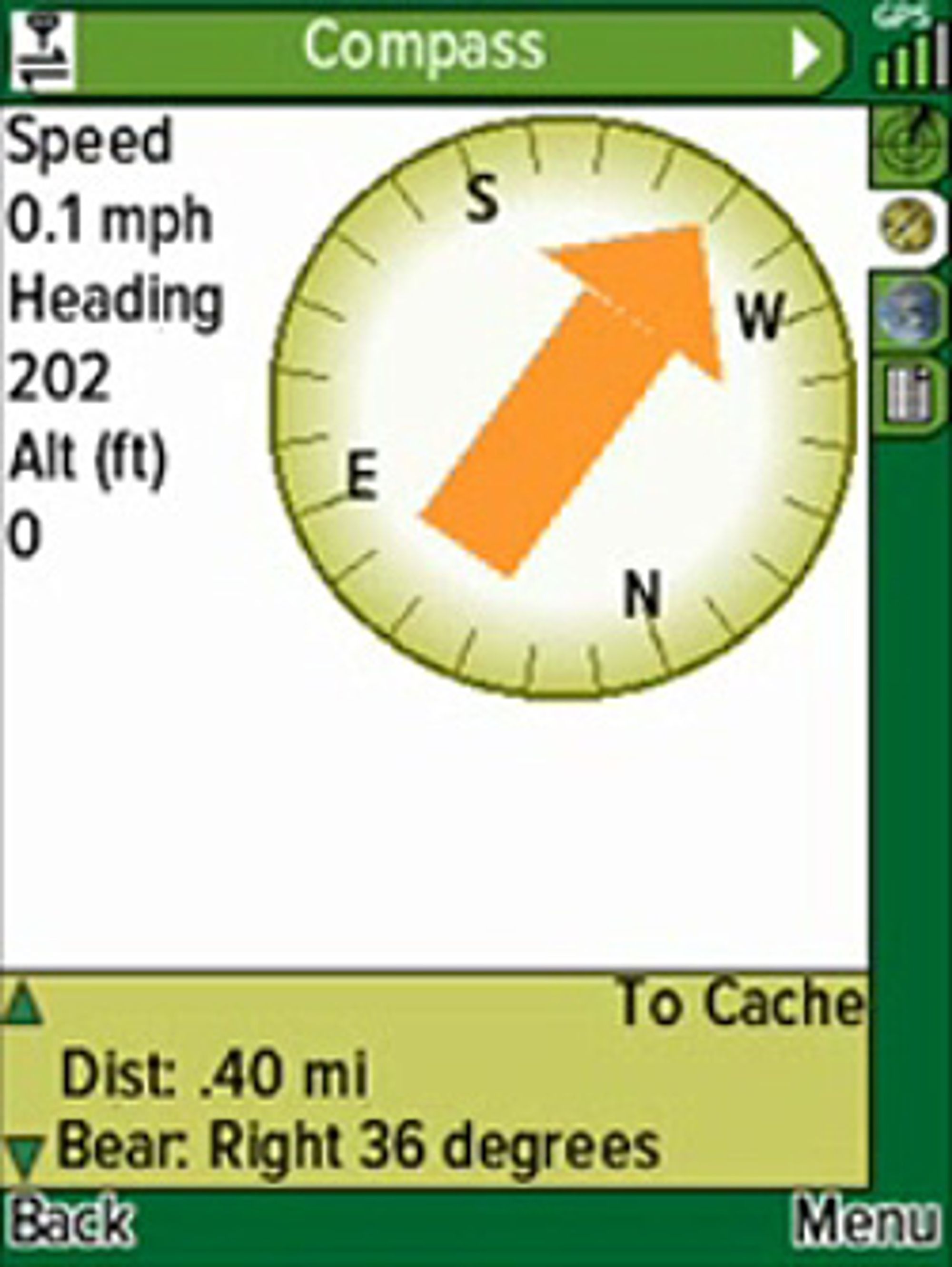 Skjermskudd fra Geocache Navigator. (Foto: Skjermskudd fra Youtube-video)