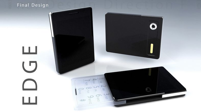 Den nye telefonen har et gjennomsiktig tastatur.
