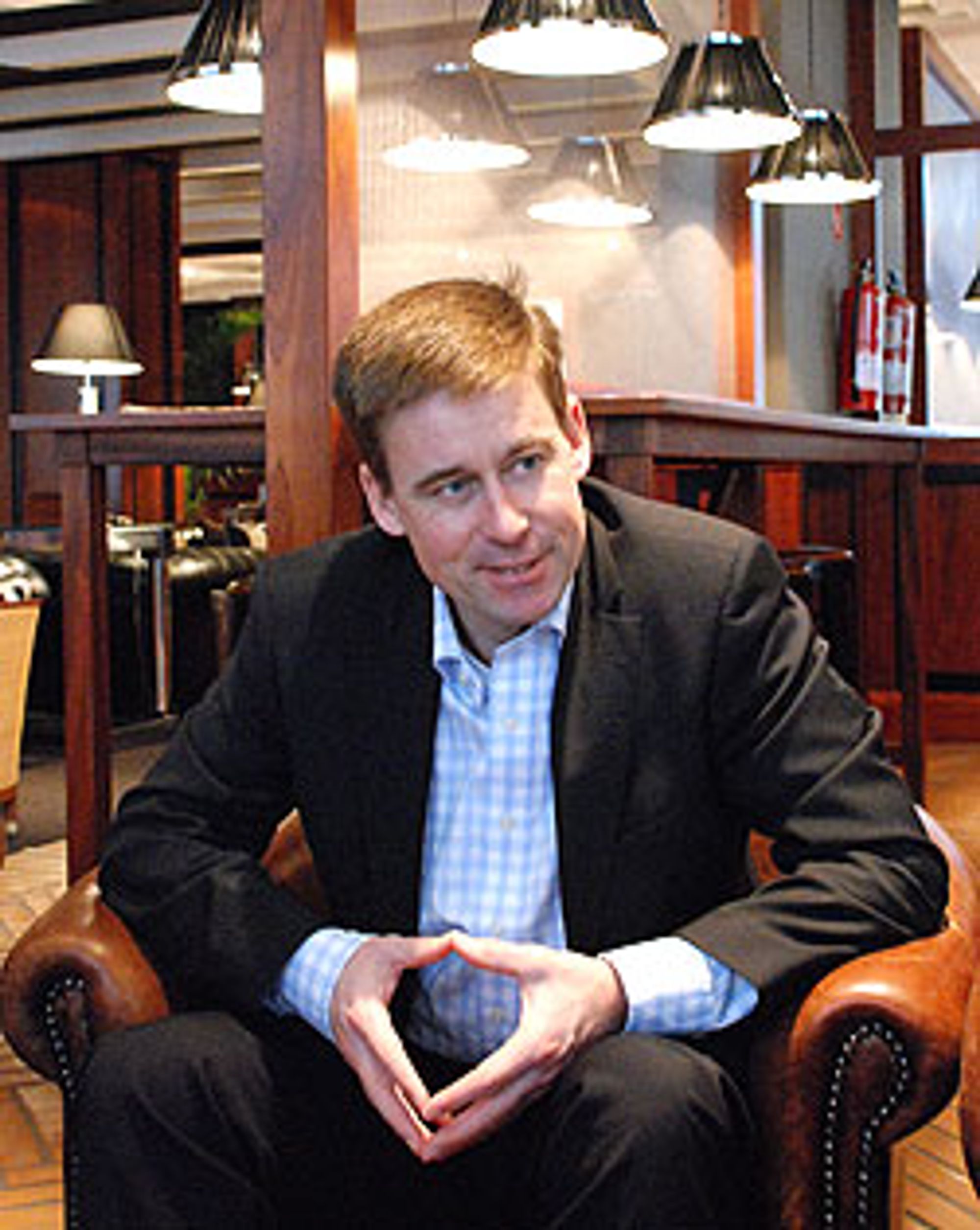Mobilbetaling blir det neste store, tror August Baumann. (Foto: Simen J. Willgohs)