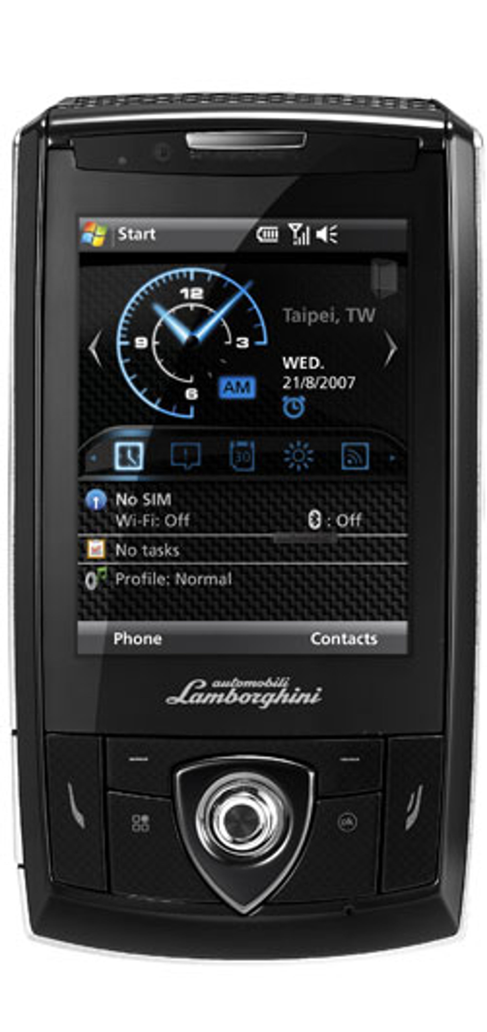 Lamborghini-mobilen har fått designelementer fra Lamborghinis biler og logo.