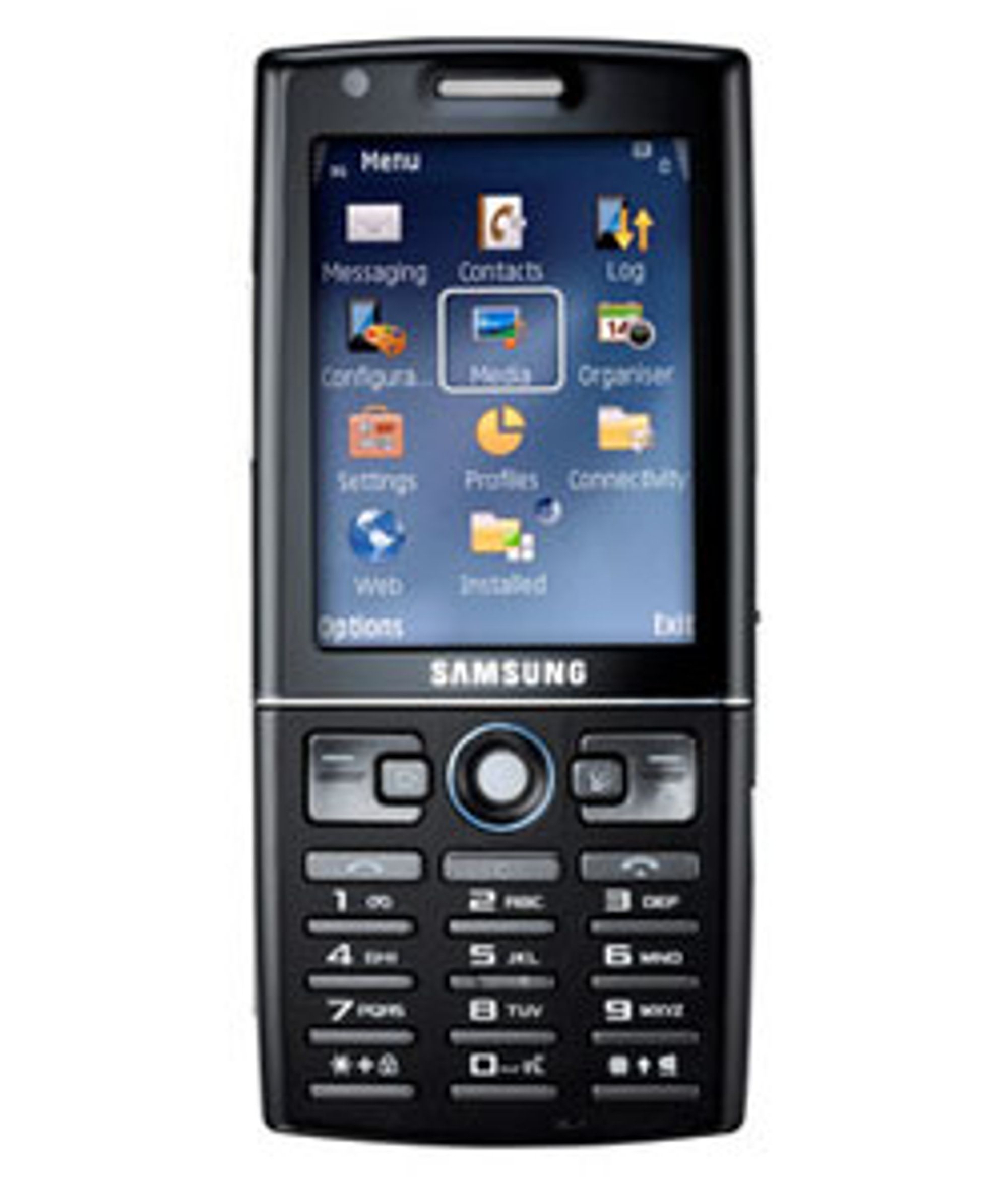 Samsung I550 har samme menysystem som Nokias smarttelefoner.