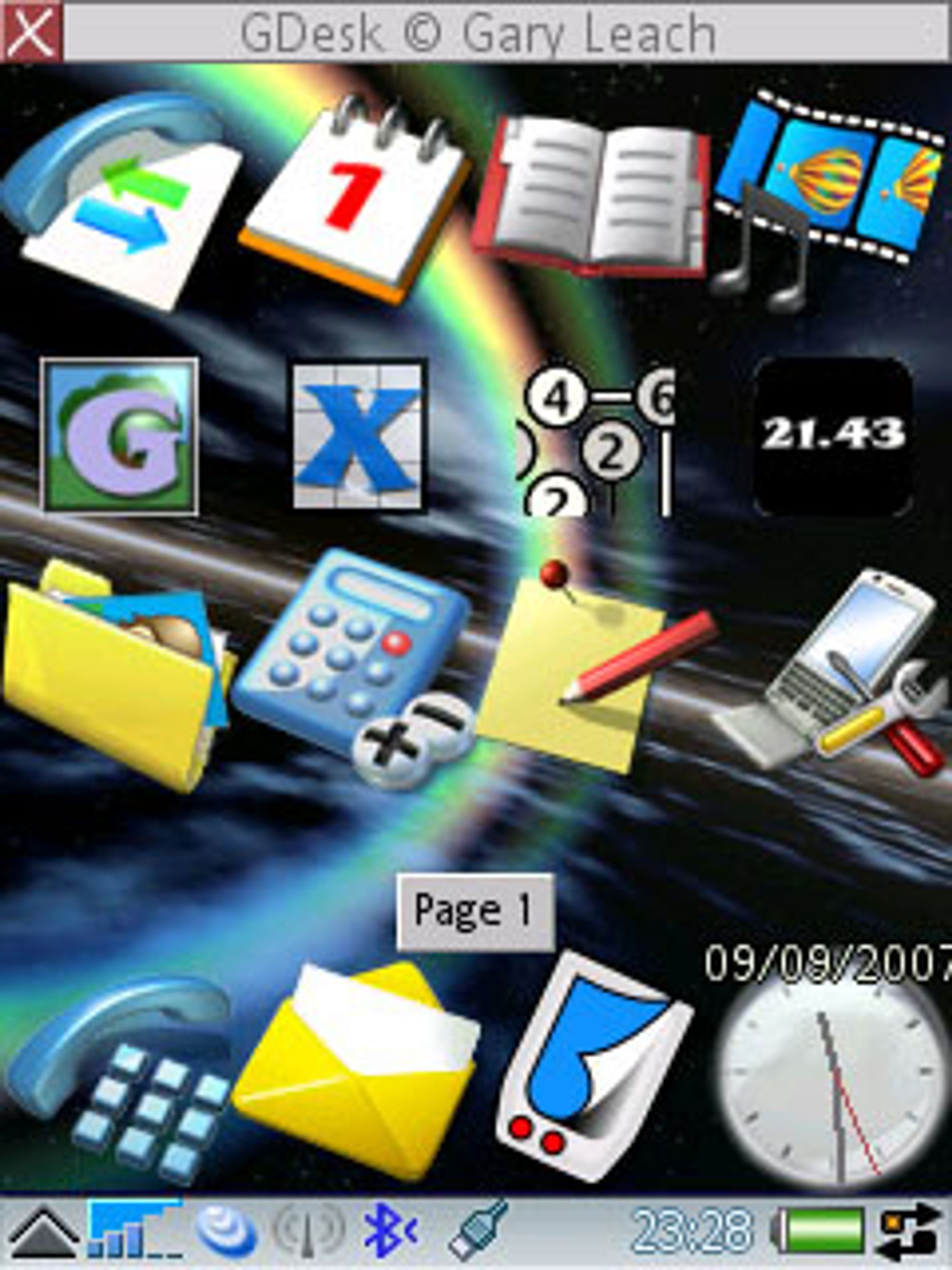 Gdesk lar deg lage nytt skrivebord på mobilen din. (Foto: My Symbian)