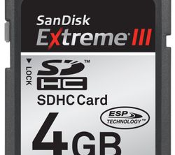 SanDisk Secure Digital Extreme III SDHC 4 GB Class 6