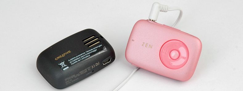 Slik ser den oppdaterte Zen Stone med høyttaler ut.