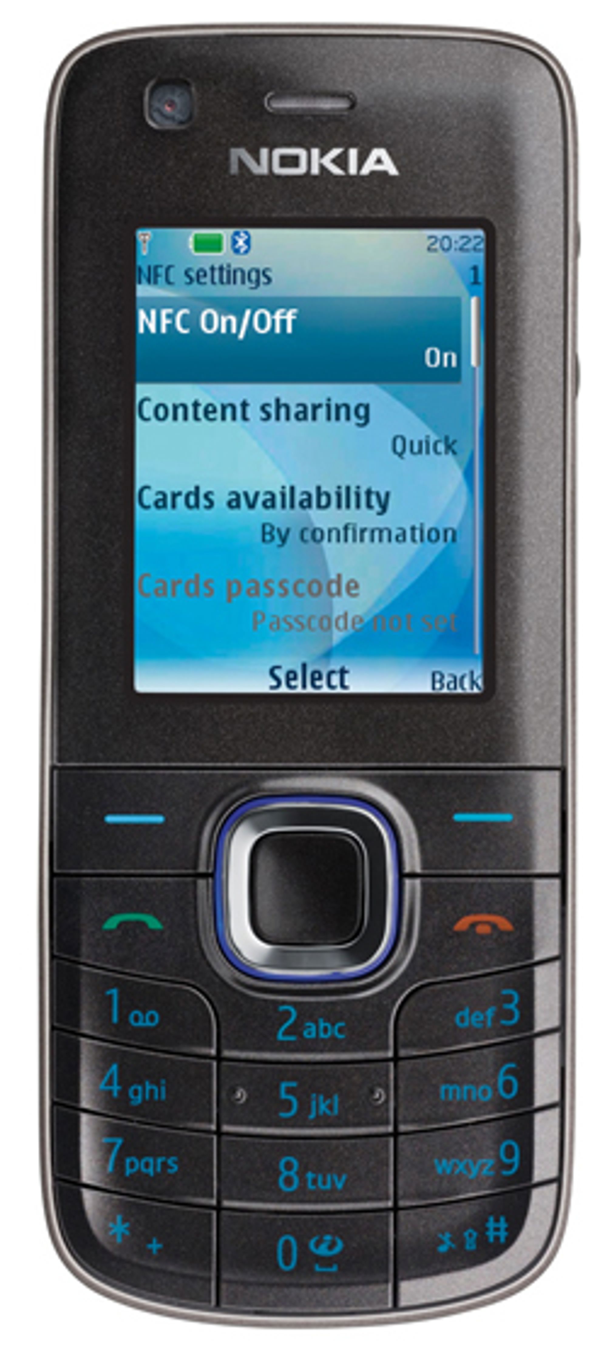 Nokia 6212 har innebygd NFC.