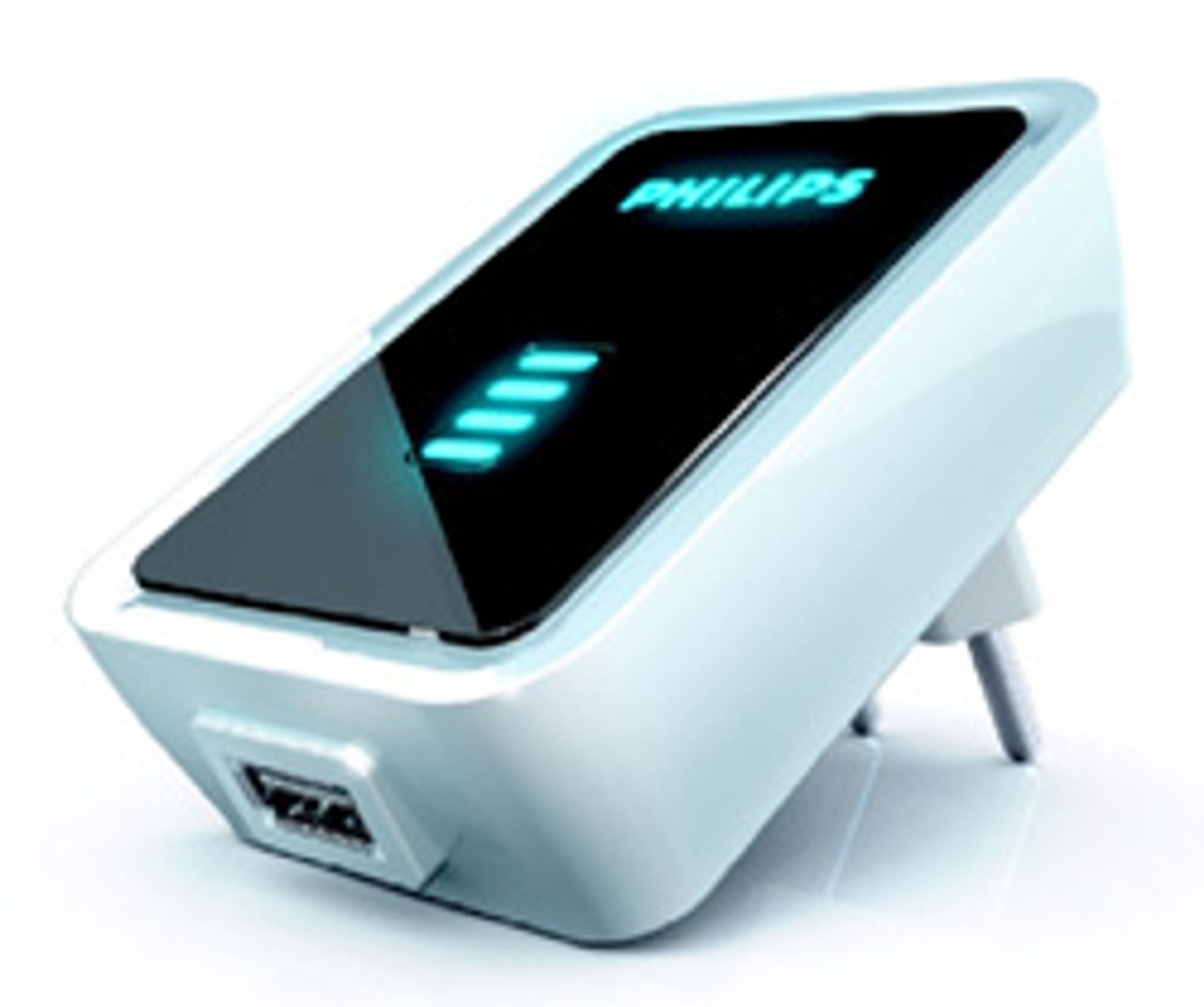 USB-lader med innebygget batteri. (Alle foto: Philips)