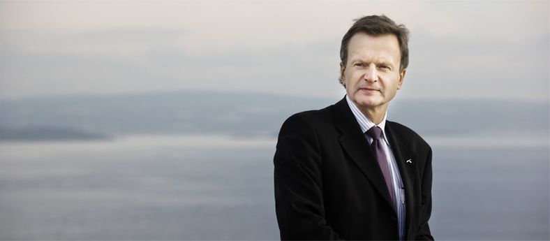 I hardt vær: Konsernsjef John Fredrik Baksaas og Telenor