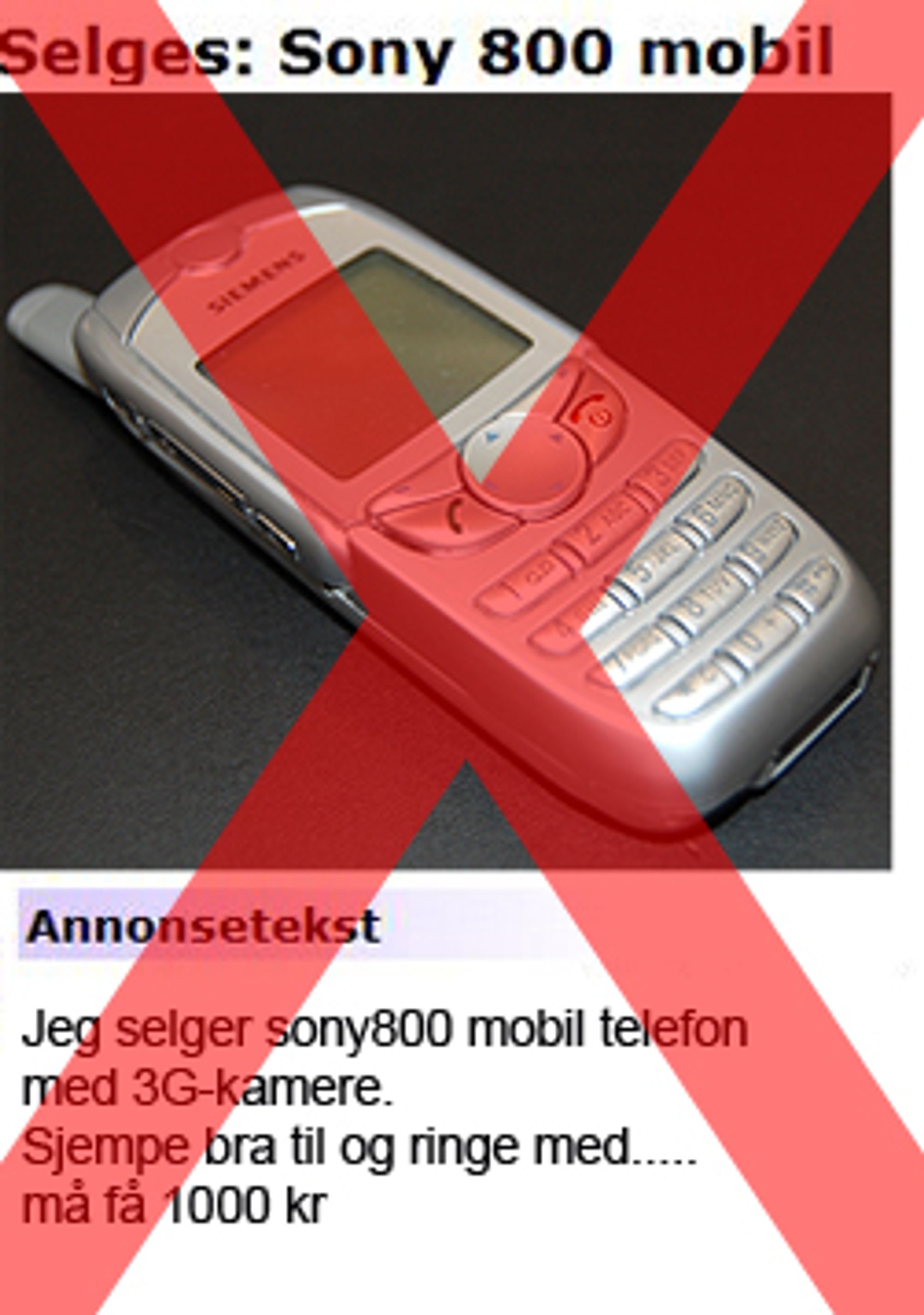 Slik skal det IKKE se ut.