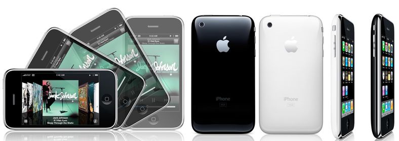 Iphone 3G kommer i svart og hvitt, og ser stort sett ut som før.