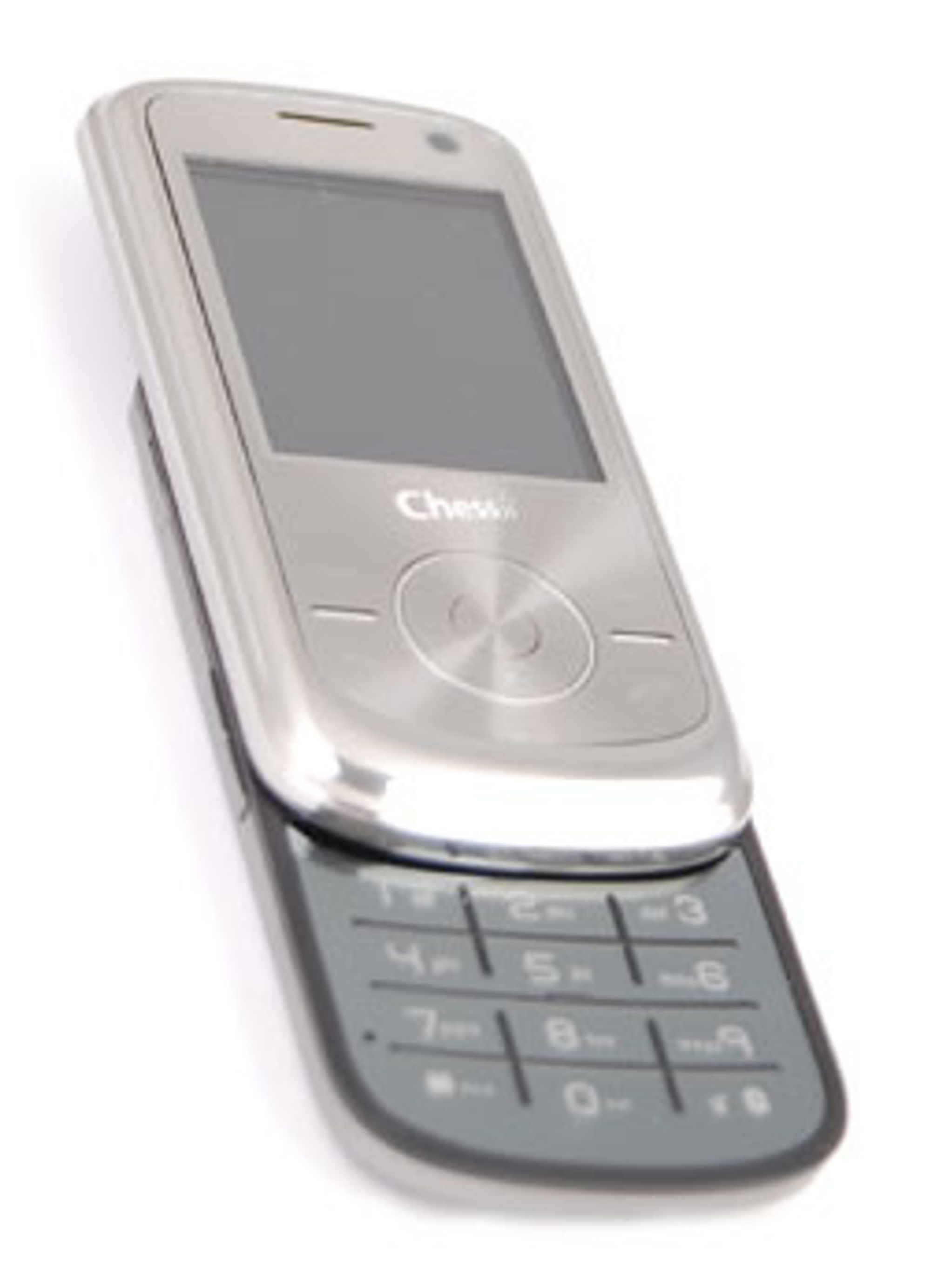 Tastaturet kommer frem når du skyver på telefonen.