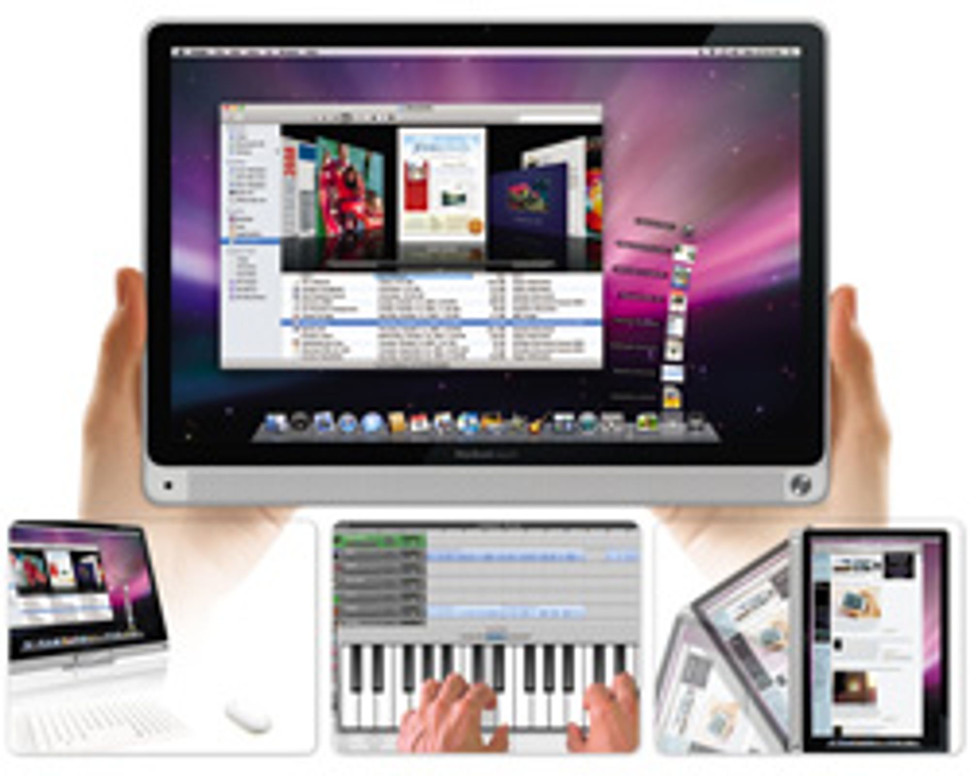 Slik kan den trykkfølsomme Macbook se ut. (Bilde: Gizmodo)