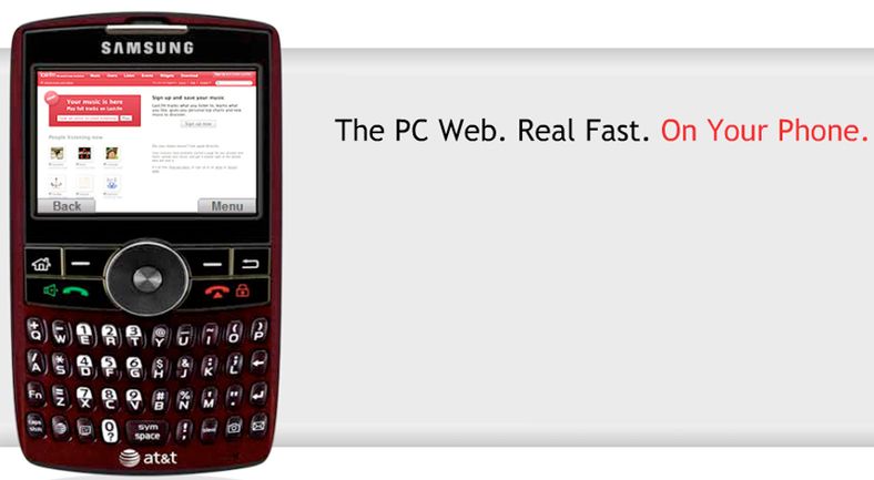 Skyfire finnes i beta til WM og Symbian. 