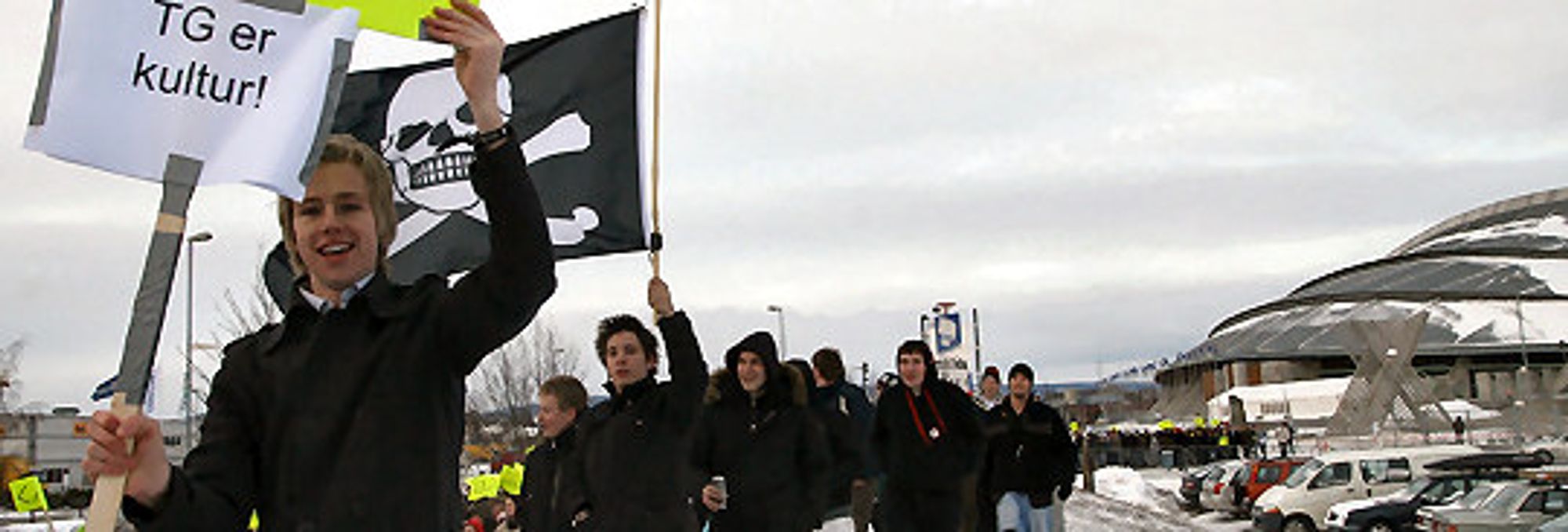 Fra demonstrasjonstoget ved årets TG
