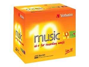 Verbatim CD-R Audio 80min 10 stk.