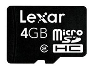 Lexar MicroSDHC Card 4 GB with adapter to SD-Card