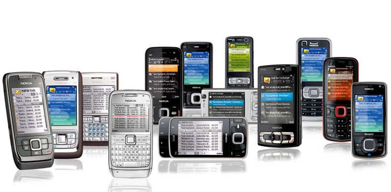 Alle Symbian-telefoner fra Nokia leveres nå med Exchange. 