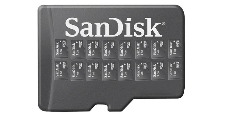 16 GB minne i ett knøttlite minnekort.