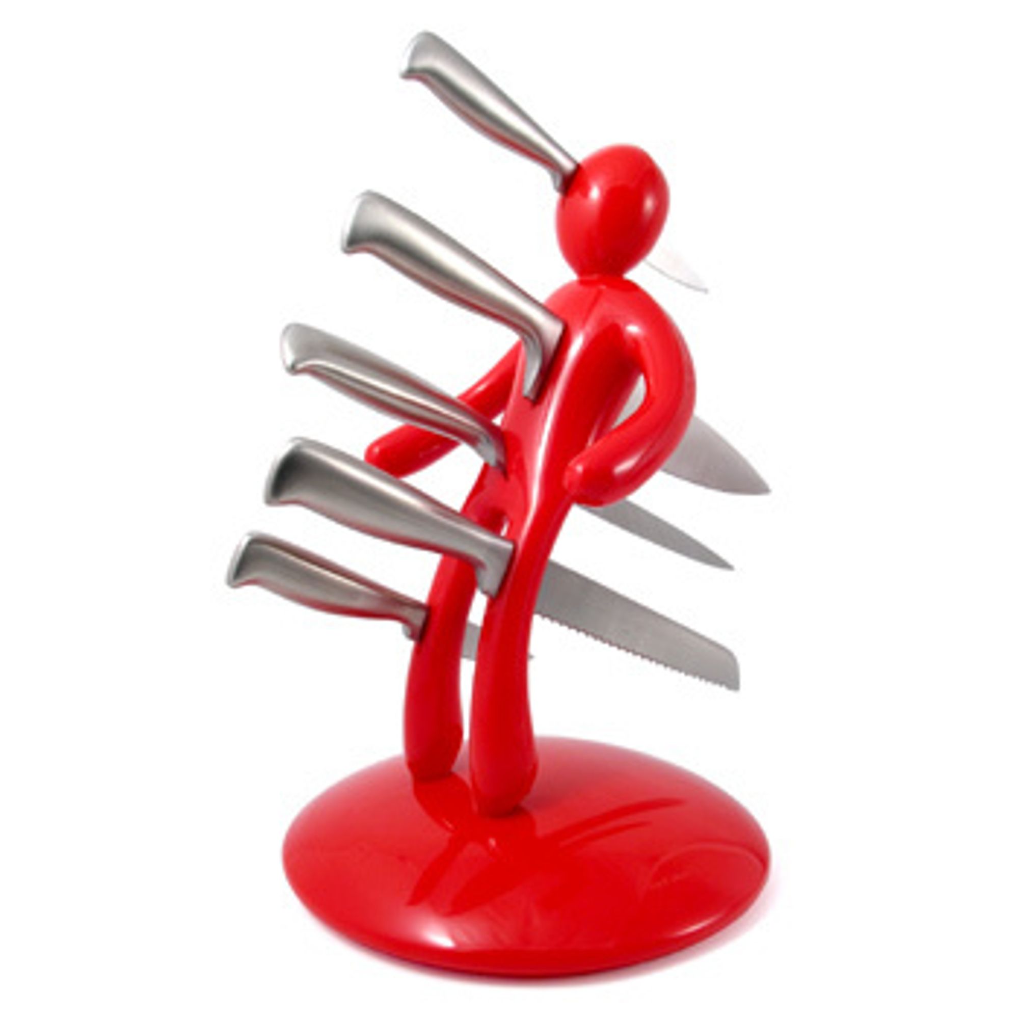 Voodoo knivblokk med fem kniver.