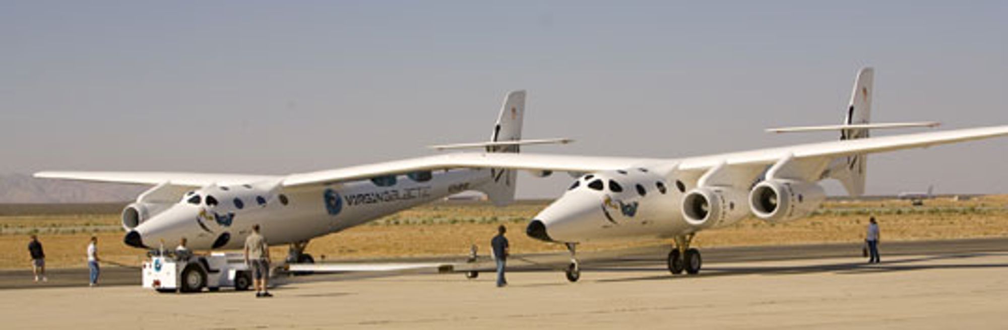 Whiteknighttwo uten Spaceshiptwo. Foto: Virgin Galactic