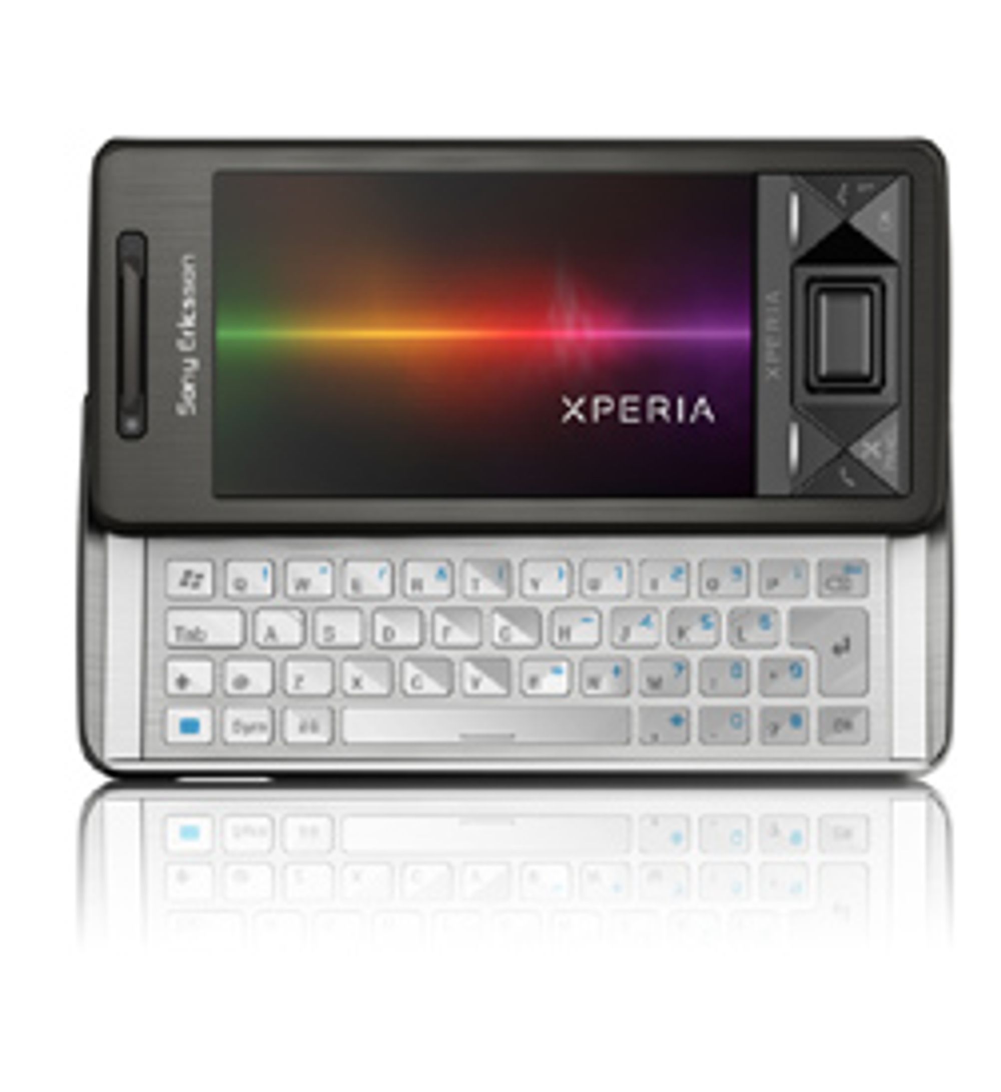 X1 har et fullt tastatur. Bildet viser engelsk versjon. (Foto: Sony Ericsson)