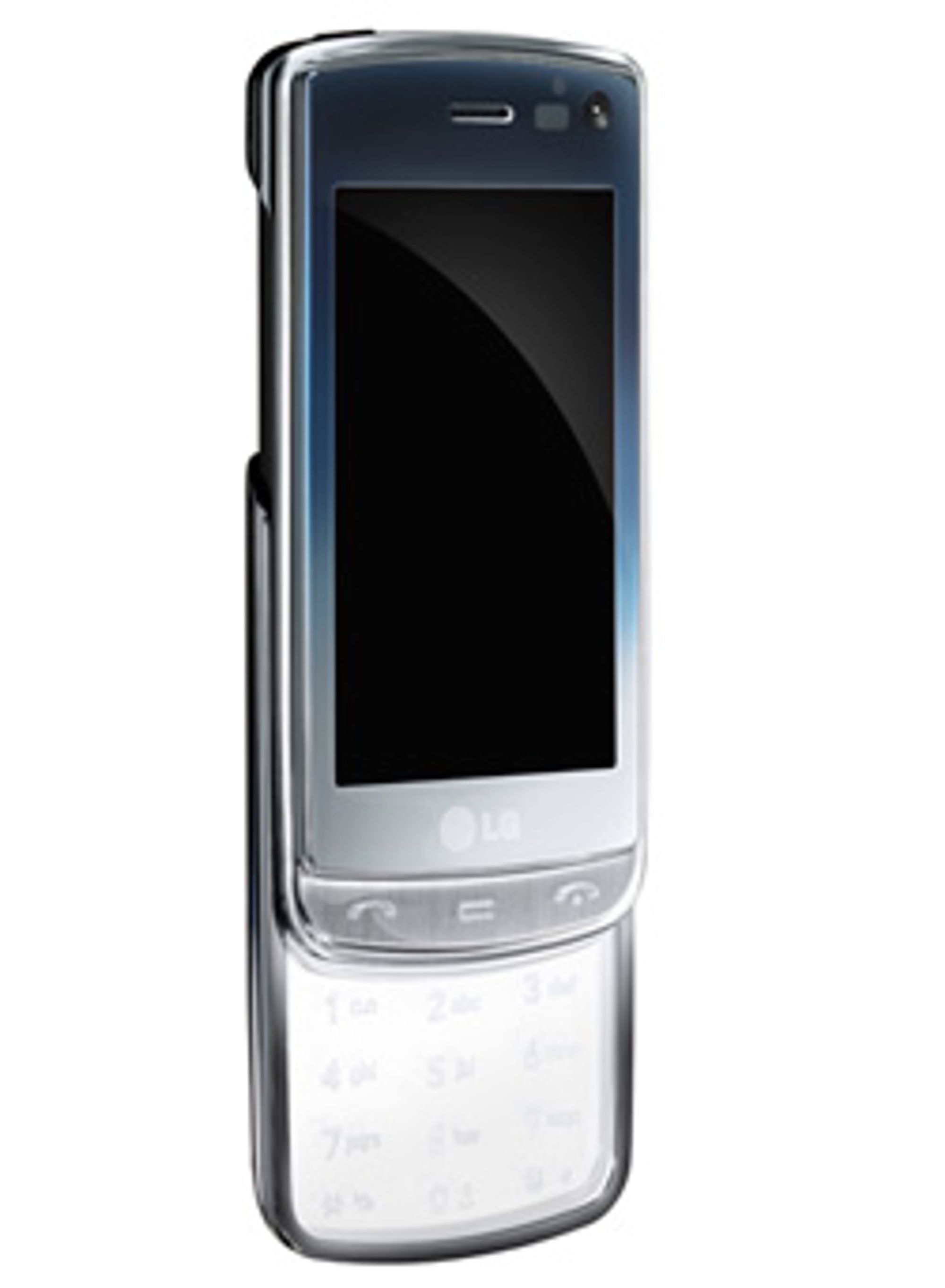 Når telefonen er avslått er de nærmest umulig å se tastene.