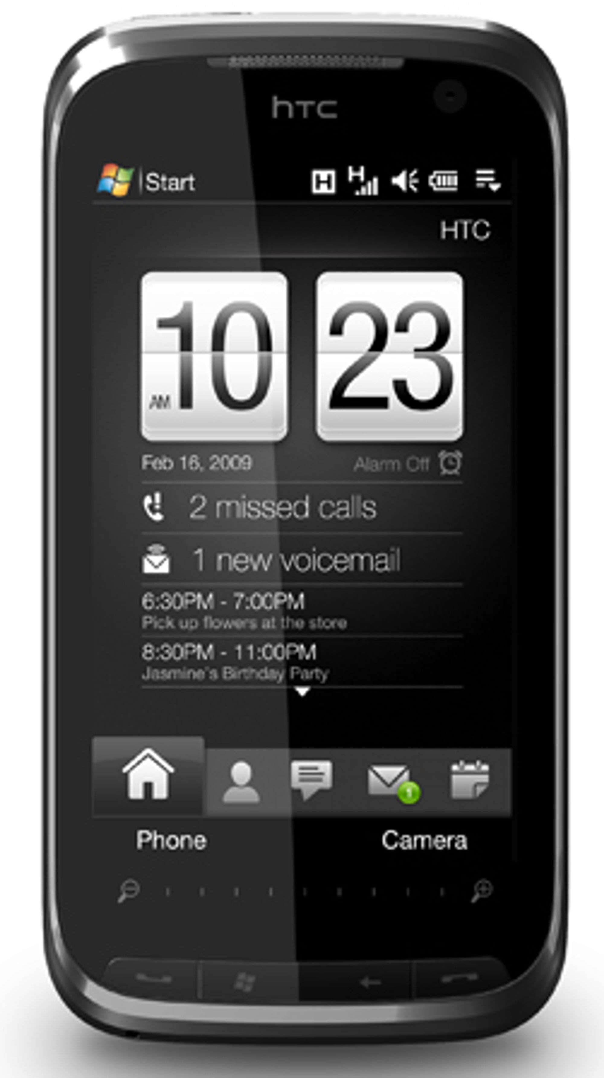 Touch Pro 2 er utstyrt med den nye kalenderfunksjonen, sammen med Touch Diamond 2.