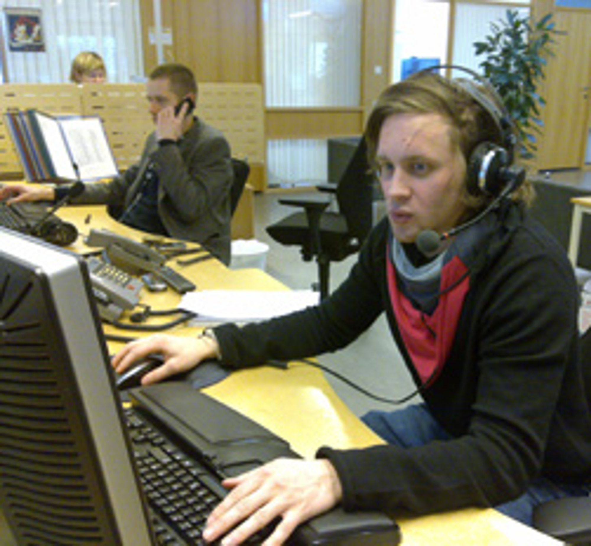 William F. Sande i NRK Trafikk. (Foto: Bjarte Johannesen / NRK)