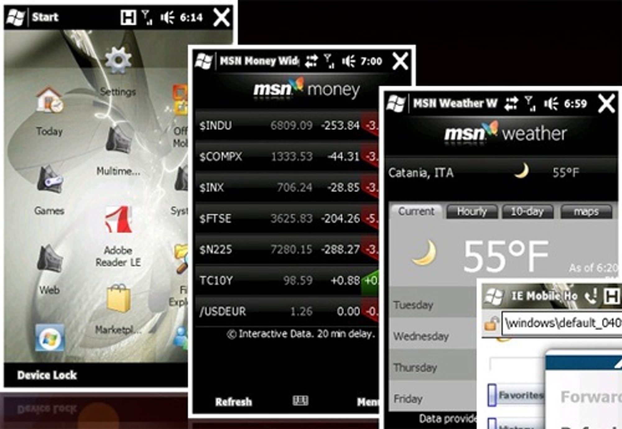 Windows Mobile 6.5 får widgeter. (Foto: WM Power user)