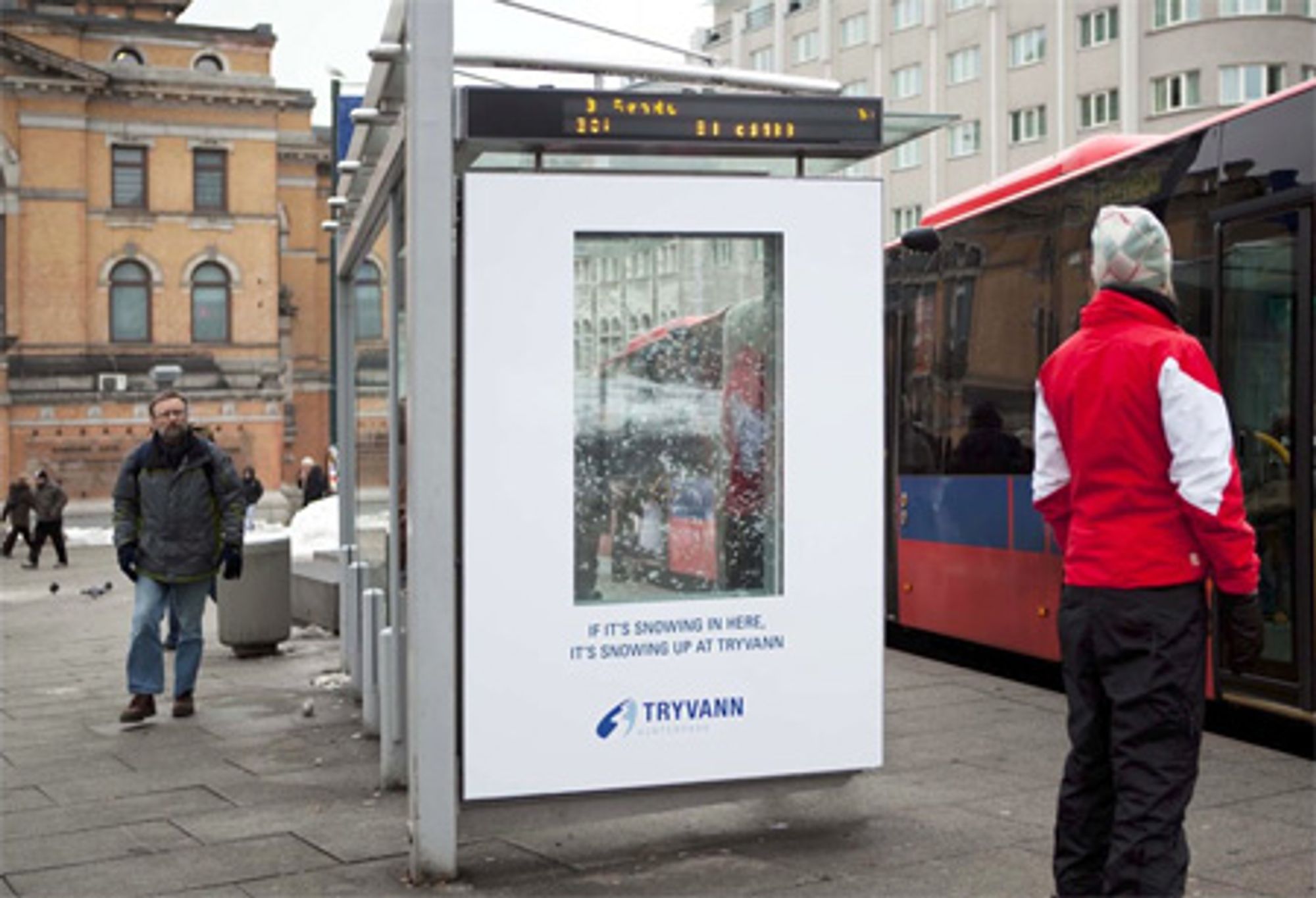 Slik ser reklameplakatene ut. (Foto: Toxel)
