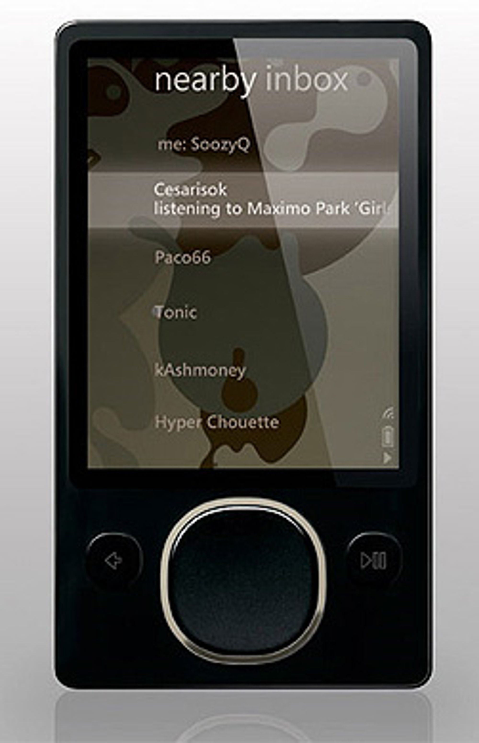 Zune - snart på en mobil nær deg? (Foto: Microsoft)
