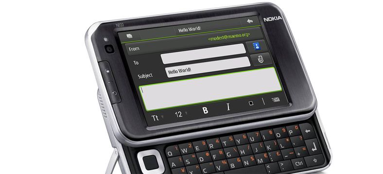 Maemo 5 nærmer seg. For ordens skyld: BIldet viser en N810, som ikke er kompatibel med Maemo 5.