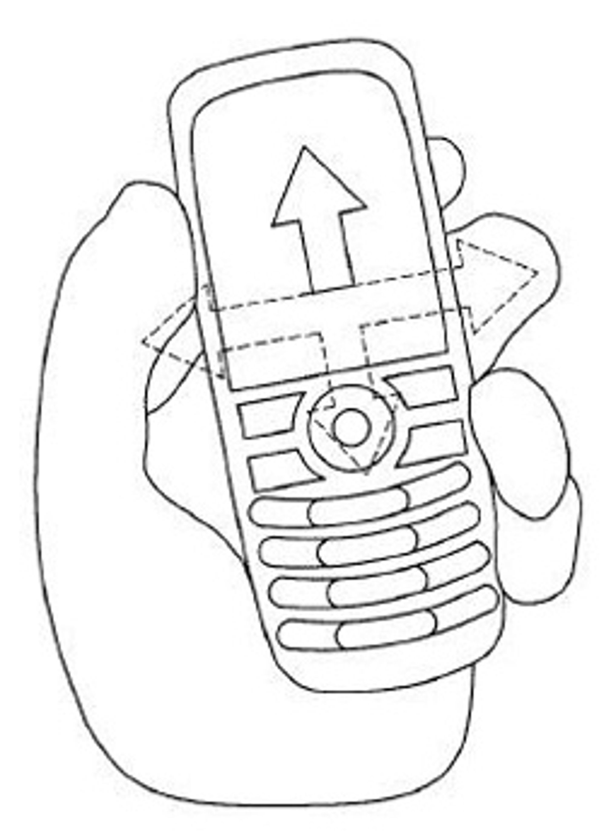 Illustrasjonstegning av HTCs nye bevegelsesmetode. (Foto: HTC)