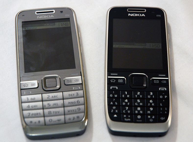Nokia E52 og E55.
