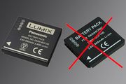 Les Slutt på uoriginale batterier til Panasonic