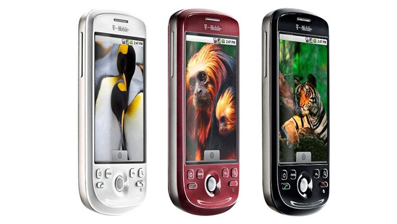 HTC Magic i rødt, hvitt og svart