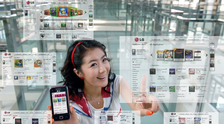 LG viser frem sin nye programvarebutikk.