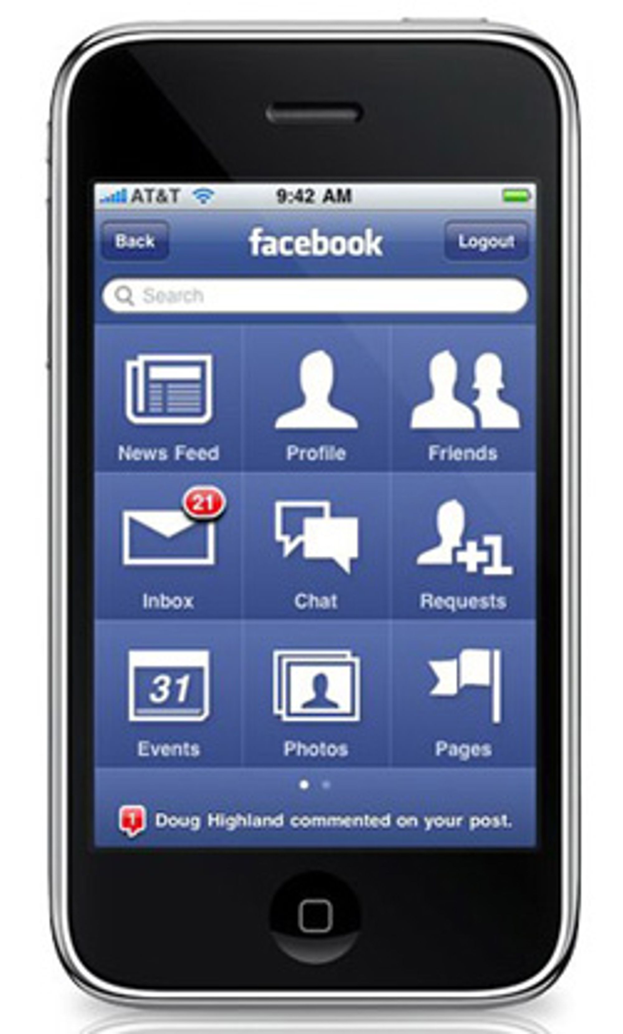 Slik blir startskjermen for Iphone 3.0. (Foto: Boy Genius Report)