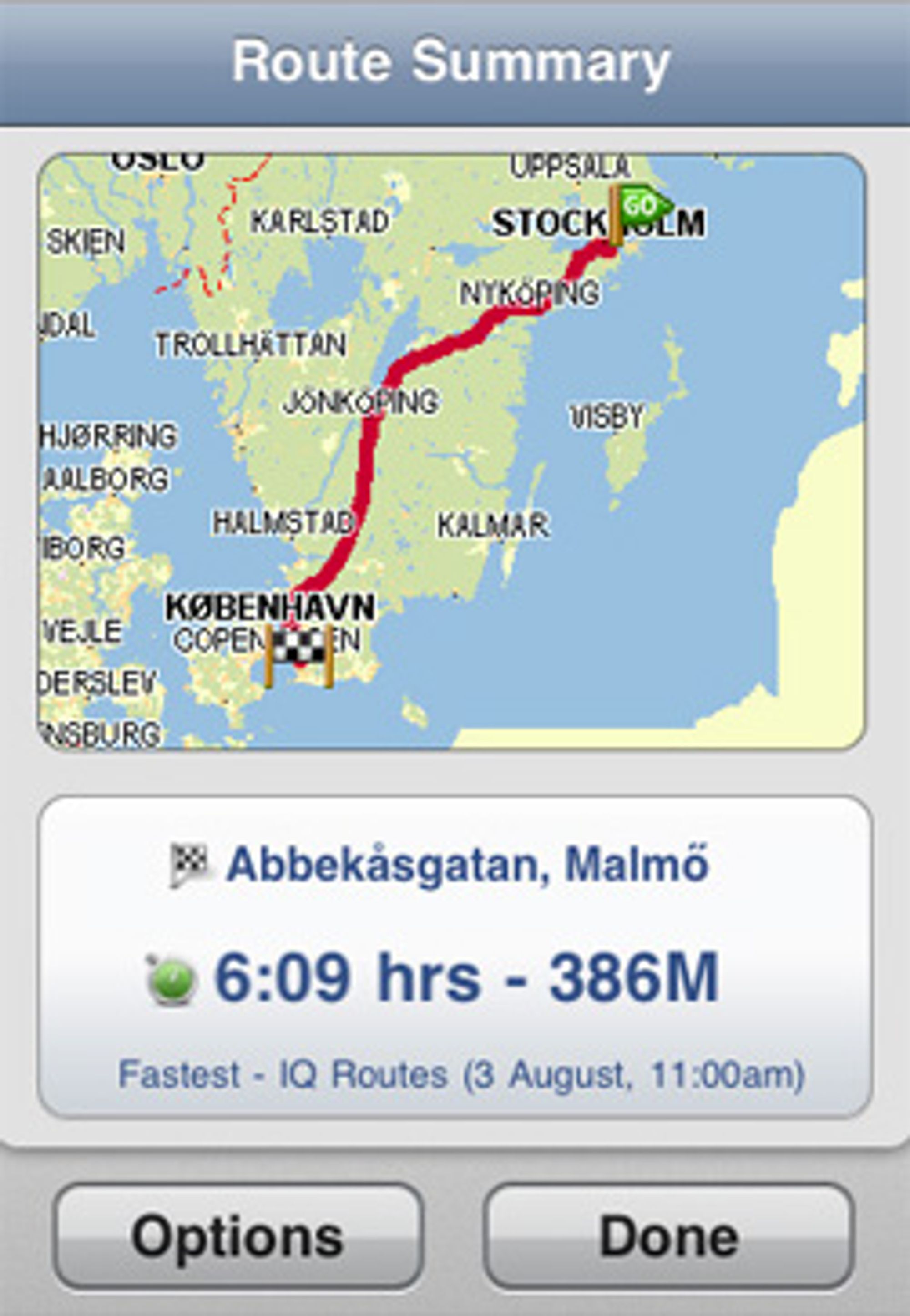Skjermskudd fra Tomtom på Iphone. (Foto: Tomtom)