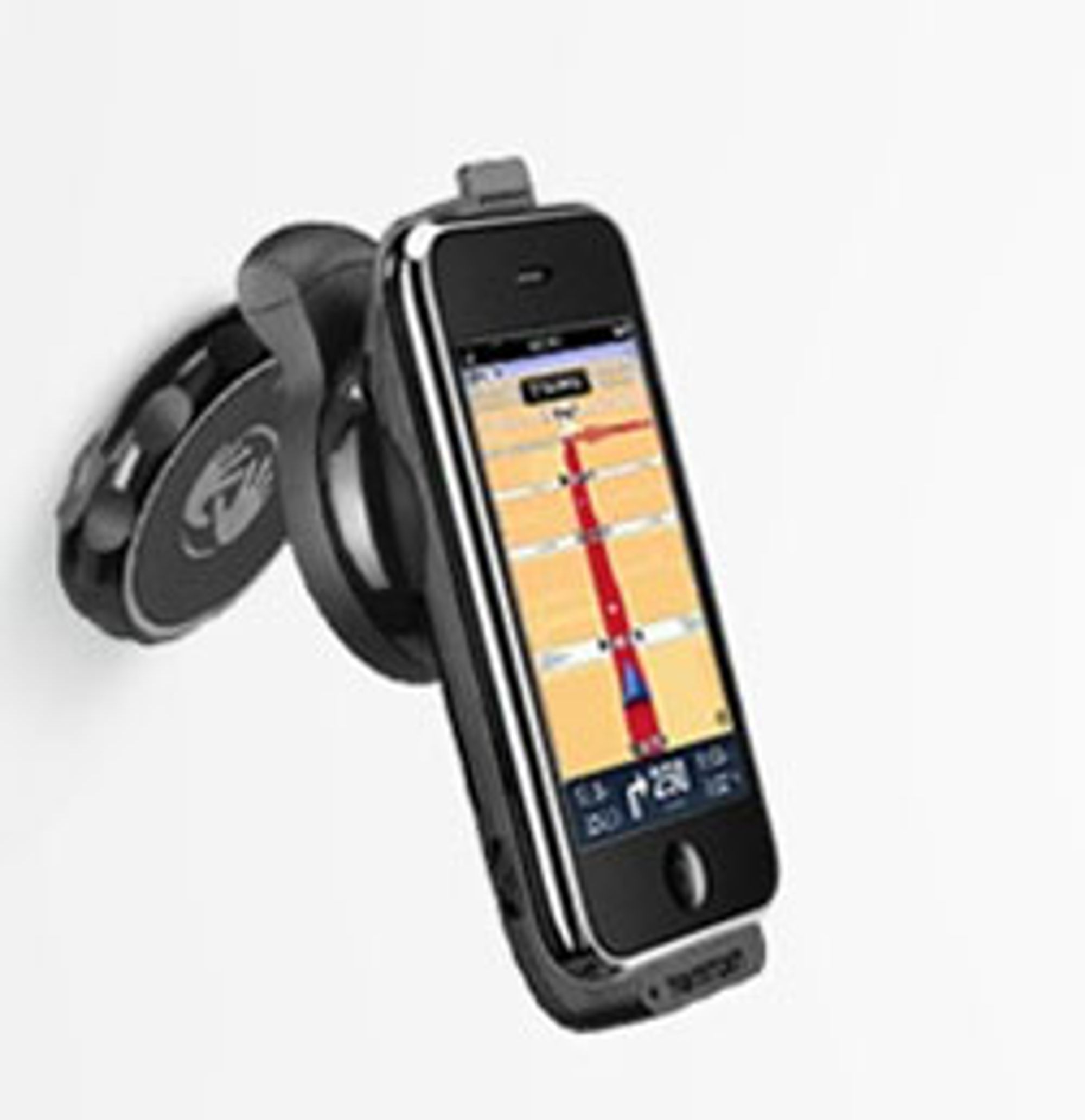 Tomtoms bilholder for Iphone. (Bilde: Tomtom)