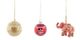 Gullkule: 39,50, R�d kule, 29,50, Elefant, 25,-